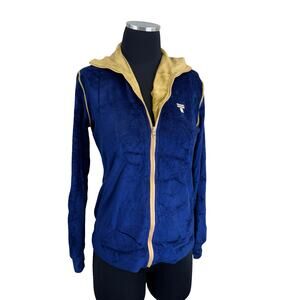 Vintage 60s Tony Trabert Blue Velour Tennis Jacket Small Made in USA Sportswear